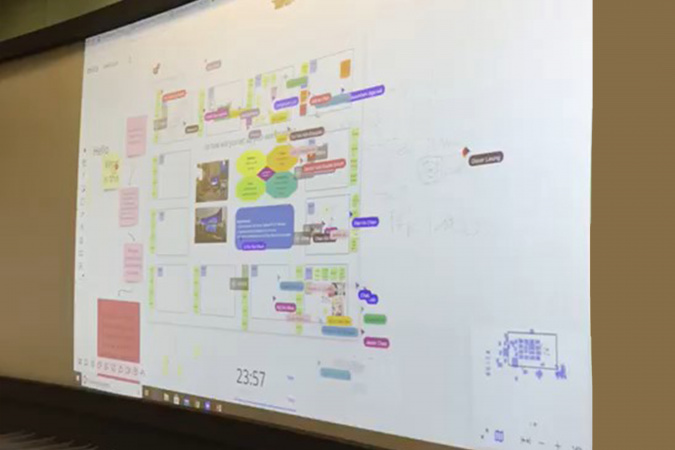 A collaborative whiteboard software platform generates opportunities for interactivity and teamwork among students learning online for the Engineering Solutions to Grand Challenges of the 21st Century, a course that relies heavily on participation in class.