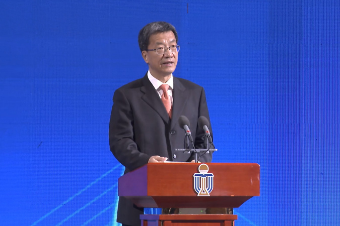 Minister of Education Dr. Huai Jinpeng speaks at the opening ceremony of HKUST(GZ).