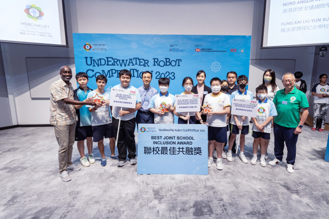 「联校最佳共融奖」由新界乡议局元朗区中学、香港诺德安达国际学校和凤溪廖润琛纪念学校共同夺得。
