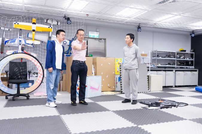 Controlling a drone at the Cheng Kar-Shun Robotics Institute