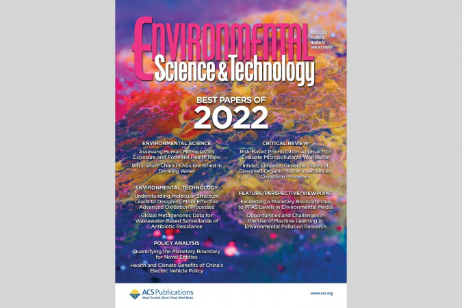 The Best Papers of 2022 were announced on the front cover of Environmental Science and Technology (Volume 58, Issue 14), which was published on April 9, 2024.