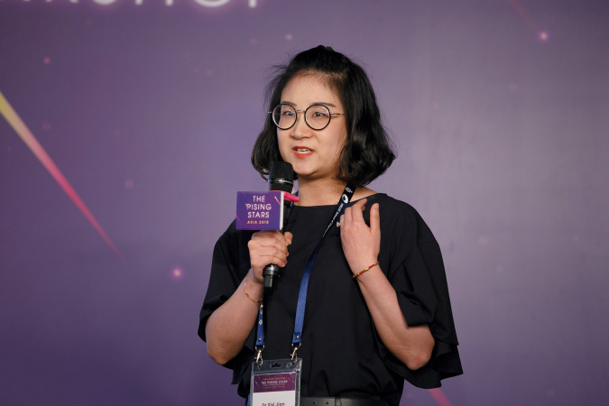 Prof. Jian Sisi gave an elevator pitch about her research during the Rising Stars workshop in 2018.