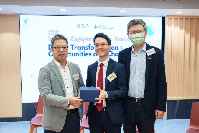 (From left) Prof. Hong K. Lo, Mr. Michael Wong and Prof. Zhou Xiaofang