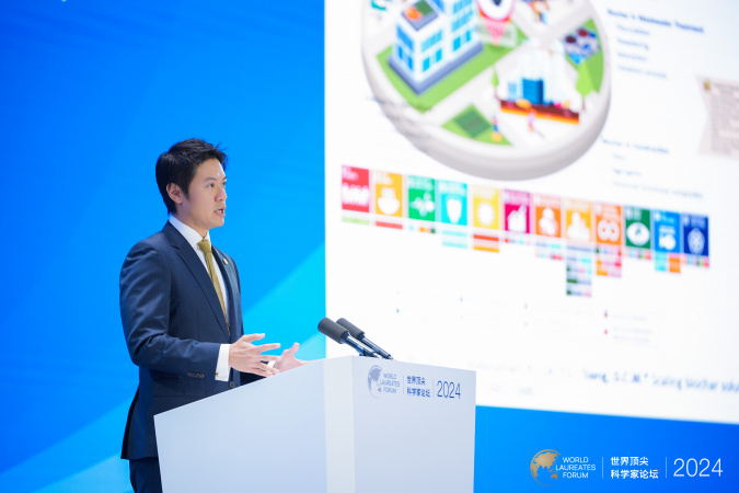 Prof. Dan Tsang spoke on “Reimagining Resource Circularity of Biomass in Hong Kong” at the 2024 World Laureates Forum.