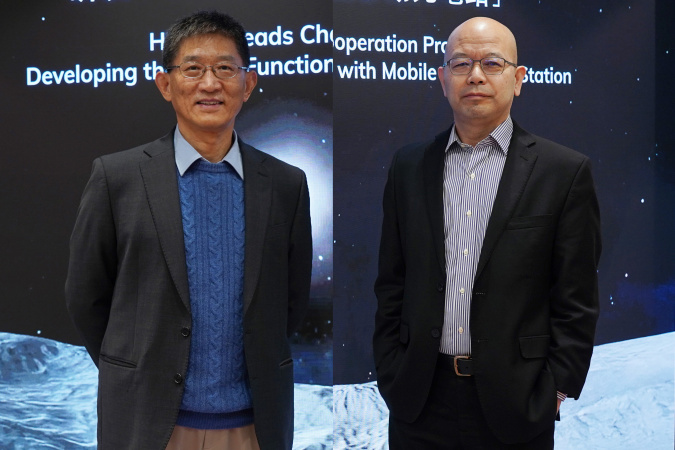 The Hong Kong Space Robotics and Energy Center will be established under the HKSAR government’s InnoHK initiative to support the Chang'E 8 International Cooperation Project. Prof. Sun (left) and Prof. Yu (right) are Director and co-director respectively for the Center.