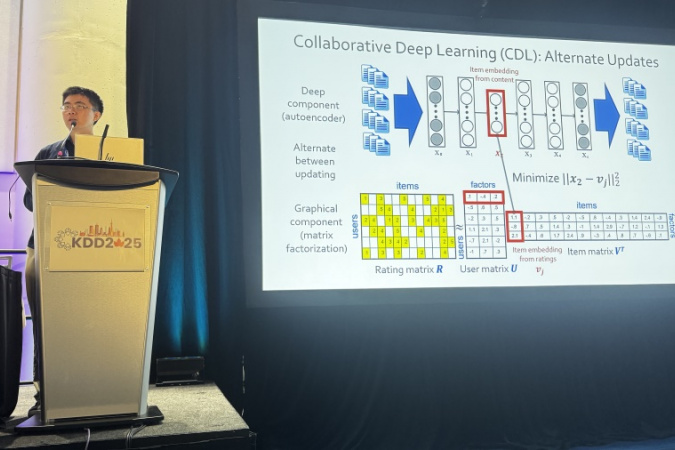 Dr. Hao Wang presenting at the 31st ACM SIGKDD International Conference on Knowledge Discovery and Data Mining (KDD 2025).