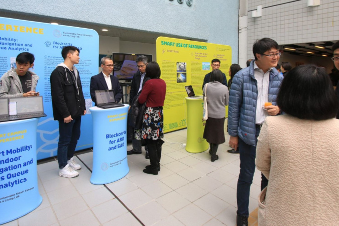 Nine SSC projects stage exhibition booths to share their ideas and gain feedback from the community.
