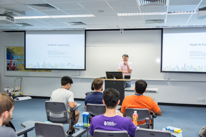 Prof King Lun Yeung, Department of Chemical and Biological Engineering, gives a talk on healthcare technology.