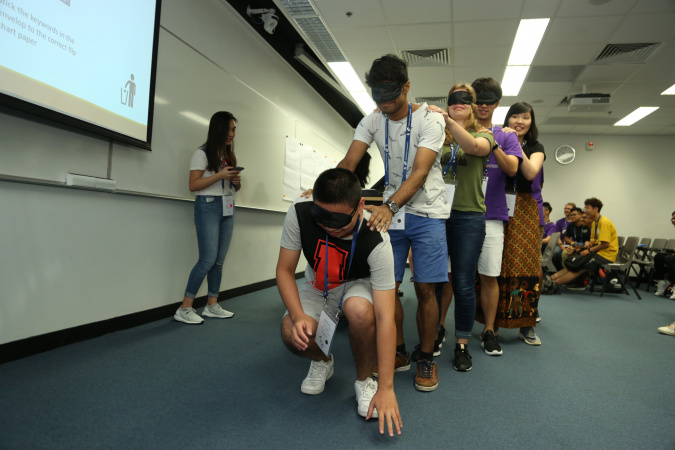 Participants take part in interactive activities.