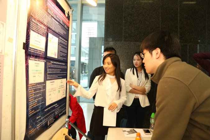 Students introduced their research to participants.