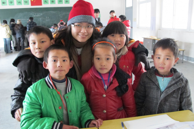 Samantha on a service learning trip to teach the children English and Science in Hangzhou in 2011