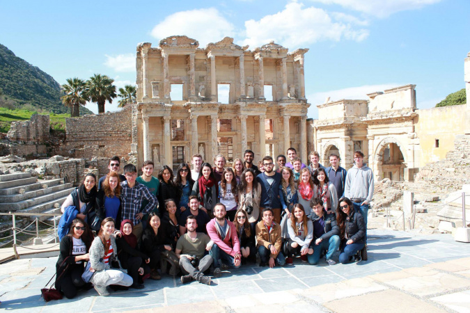 Stephen (second row, third left) had eye-opening experiences during his exchange in Turkey and treasures his encounters with students from around the world.