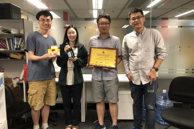 Celebration of the first paper published in the Wang Genomics Lab in 2018.