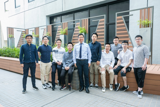 Prof. Chen Kai (fifth from left) and his team