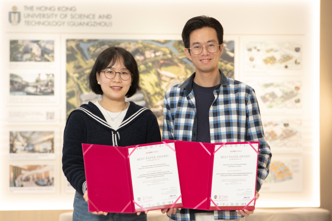 XU Yuqing (left) and WU Zhaoji, PhD students of Civil and Environmental Engineering won the Best Paper Award at the 5th International Conference on Civil and Building Engineering Informatics (ICCBEI 2023).