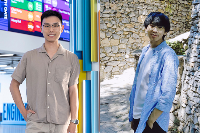 Computer Science and Engineering PhD students YU Yue (left) and SHEN Leixian received the Best Short Paper Award at the IEEE Visualization and Visual Analytics (VIS) 2024.