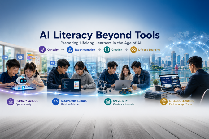 Building an AI literacy ecosystem: Students benefit most when learning opportunities are connected across different stages of education and supported by pathways for continued exploration.