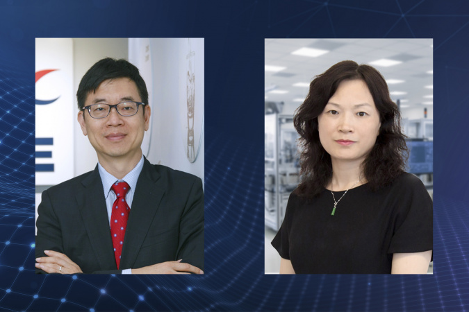 由科大化學及生物工程學系教授邢怡銘教授（左）、綜合系統與設計學部主任、計算機科學及工程學系、電子及計算機工程學系講座教授張黔教授（右）牽頭的項目獲研資局「策略專題研究資助金」計劃撥款，獲批資助額為本地院校最高。