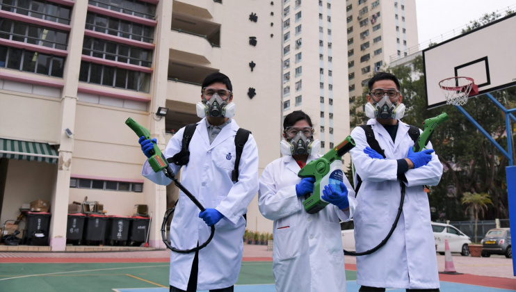 Applying a Long-term Disinfection Solution Developed by HKUST to Local Schools Applying a Long-term Disinfection Solution Developed by HKUST to Local Schools