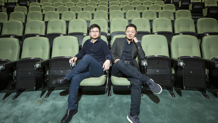 (From left) Prof. Chen Qifeng, Assistant Professor of the Department of Computer Science and Engineering and the Department of Electronic and Computer Engineering, and Prof. Yeung Sai-Kit, Associate Professor of the Division of Integrative Systems and Design and the Department of Computer Science and Engineering. Both are also affiliated with the HKUST Robotics Institute.