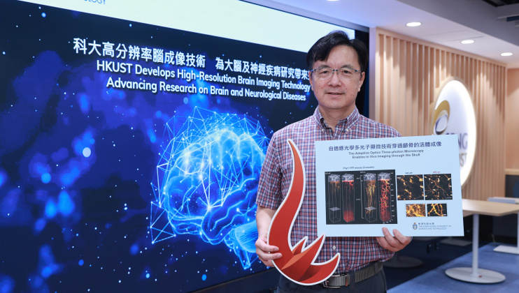 由科大工學院電子及計算機工程學系教授瞿佳男教授領導的研究團隊開發了一項嶄新技術，以近乎無創方式對清醒狀態下的實驗小鼠大腦進行高分辨率圖像掃描，未來將有助探索人類腦部在健康和疾病狀態下的運作。