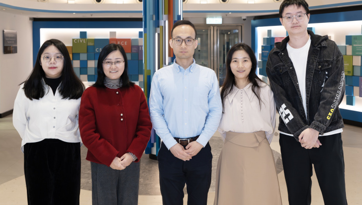科大土木及環境工程學系研究團隊成員：（從左至右）王彥笳、蘇慧教授、王岑博士、李亞娜博士、朱奎霖。