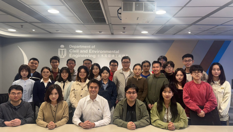 Prof. Dan Tsang (center, front row), corresponding author of the paper, and Dr. Xu Zibo (second right, front row), first author of the paper, and other team members in Prof. Tsang’s research group.