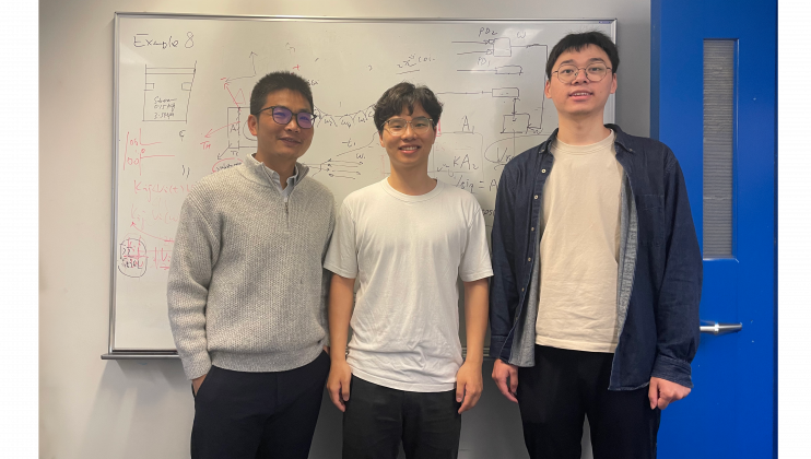 HKUST Engineering Unveils Microscopic Mechanism of Fast Ion Transport in Superionic Crystals The research conducted by Prof. Zhou Yanguang (left), Dr. Xu Yixin (center), Dr. Xiang Xing (right), and all members of the Microscale Thermal Engineering Lab, bridges the gap between microscopic atomic dynamics and macroscopic ion transport, holding significant engineering value.