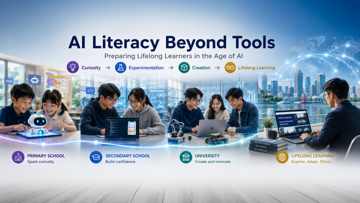 Building an AI literacy ecosystem: Students benefit most when learning opportunities are connected across different stages of education and supported by pathways for continued exploration.