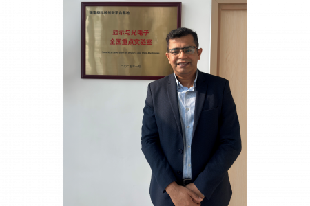 Prof. Abhishek Srivastava was cited “for sustained leadership in optical materials innovation, pioneering advances in ferroelectric liquid crystals, LC alignment technologies, and quantum rod performance for visual display systems.”